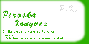 piroska konyves business card