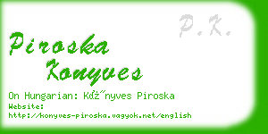 piroska konyves business card